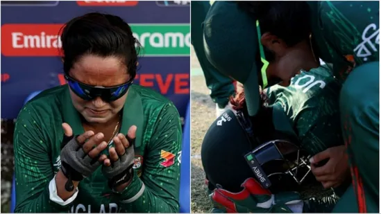 Emotional scenes as Bangladesh captain Nigar Sultana bursts into tears after Women's T20 World Cup opener win