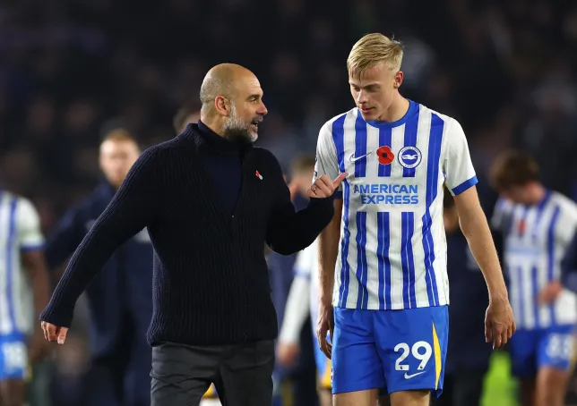 Pep Guardiola addresses clash with Jan Paul van Hecke following Manchester City's defeat to Brighton