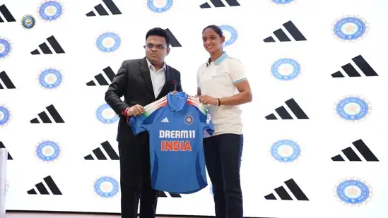 Unveiling of India's new jersey for Australia tour by Jay Shah and Harmanpreet Kaur